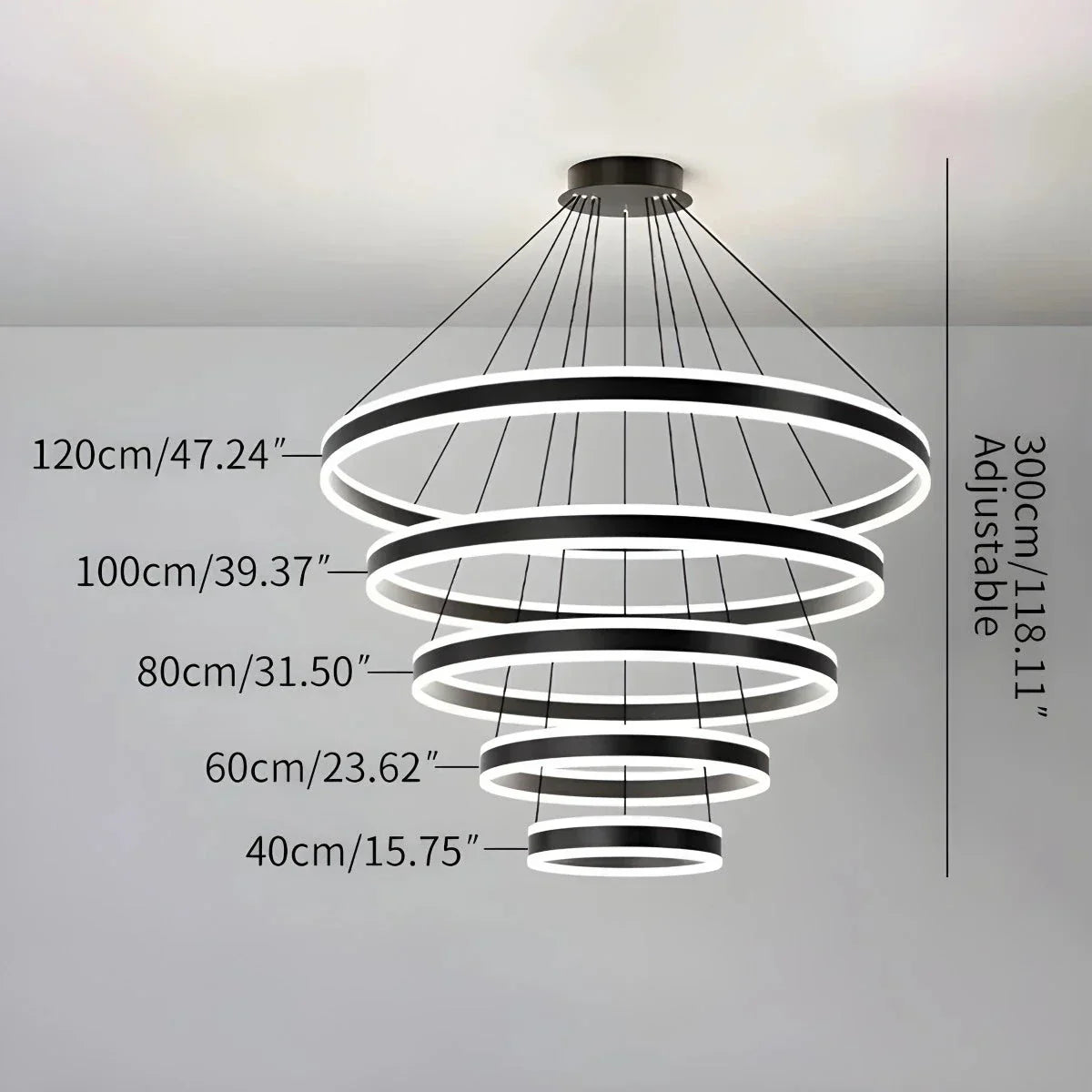 Circle Layered Living Room Chandelier | Desfino