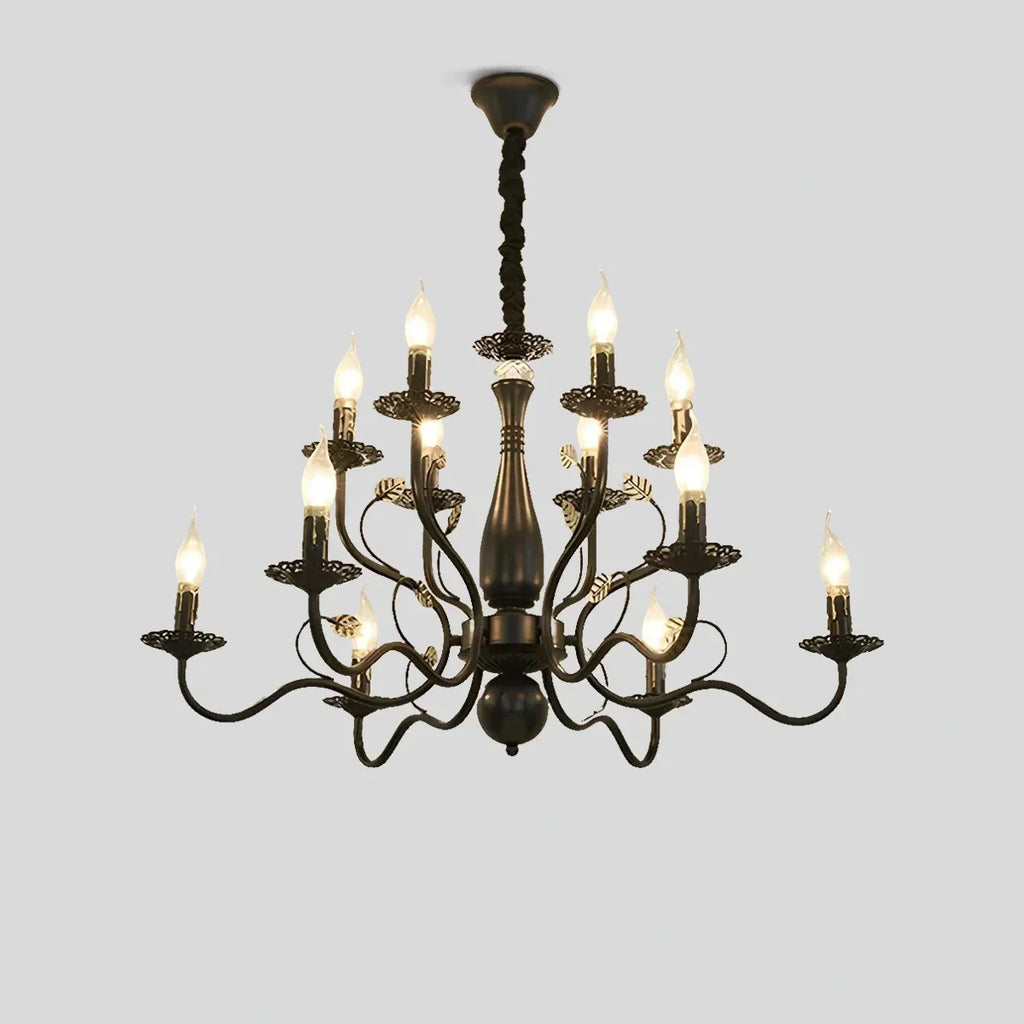 Double Layered Candle Chandelier for Dining Room | Desfino