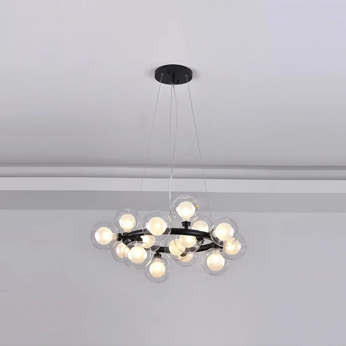Nur Bubble Glass Chandelier for Living Room | Desfino