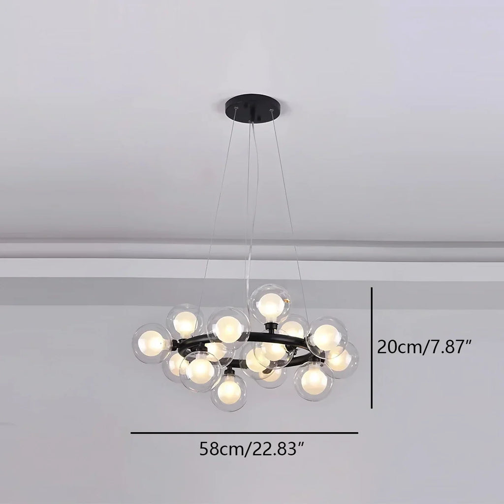 Nur Bubble Glass Chandelier for Living Room | Desfino