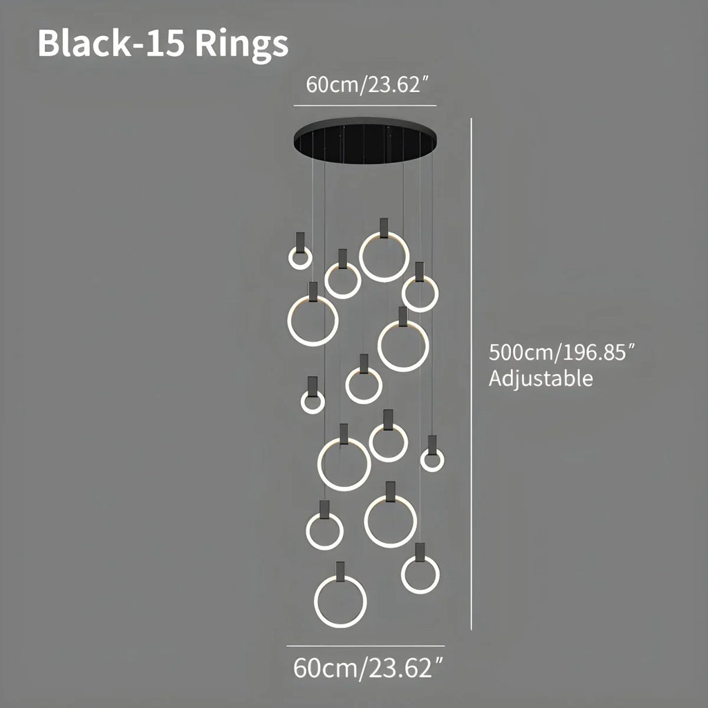 Modern Large Staircase Hanging Chandelier | Desfino