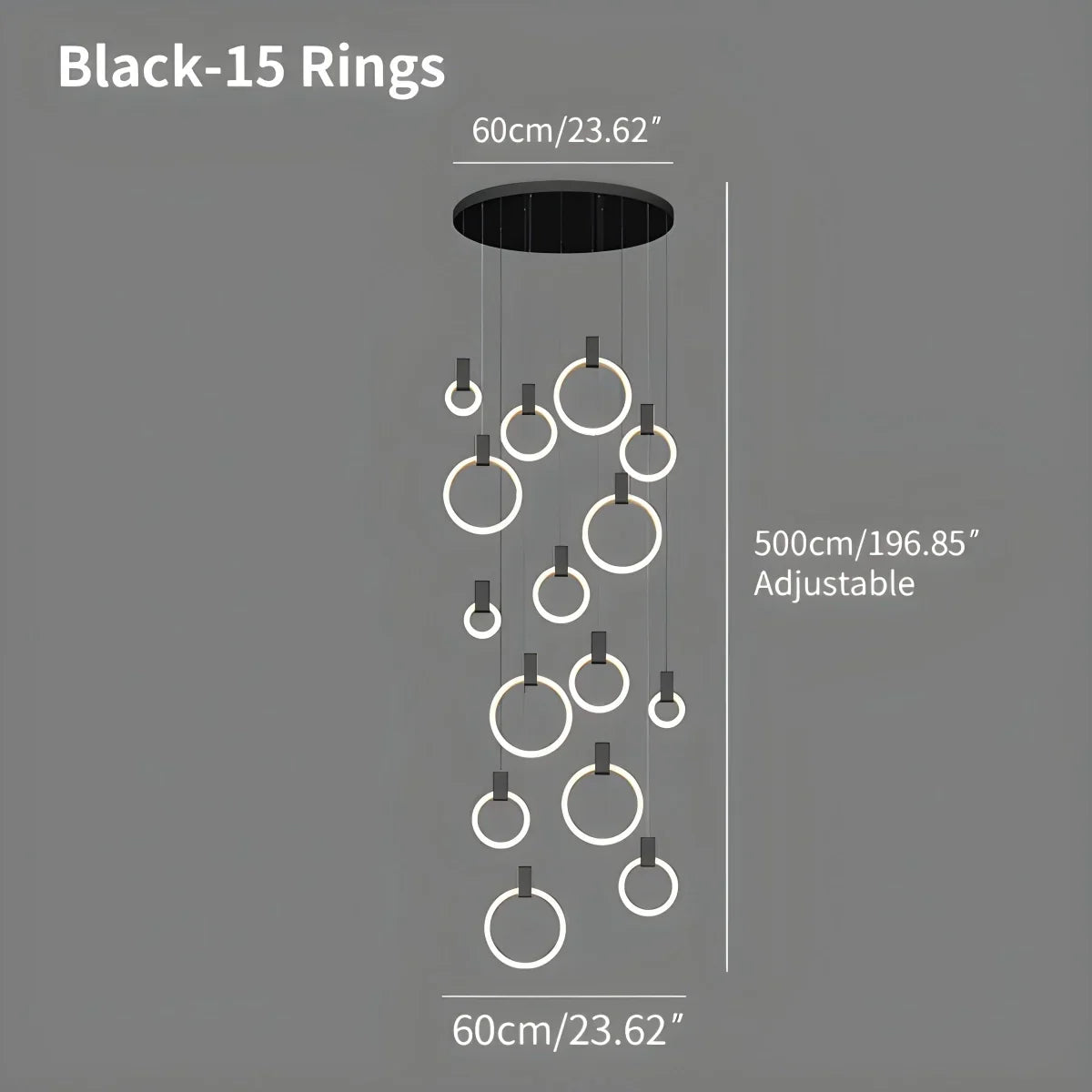Modern Large Staircase Hanging Chandelier | Desfino