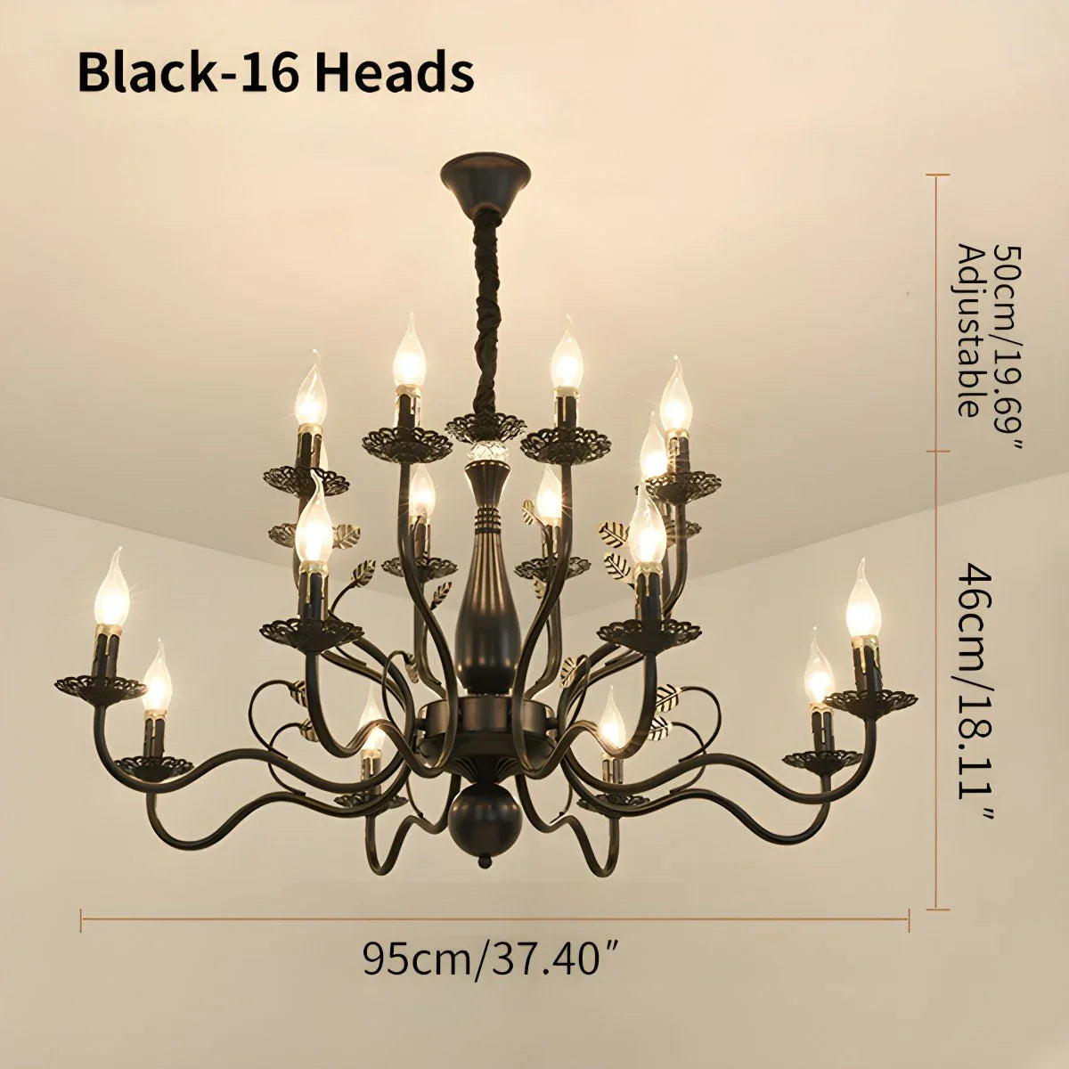 Double Layered Candle Chandelier for Dining Room | Desfino