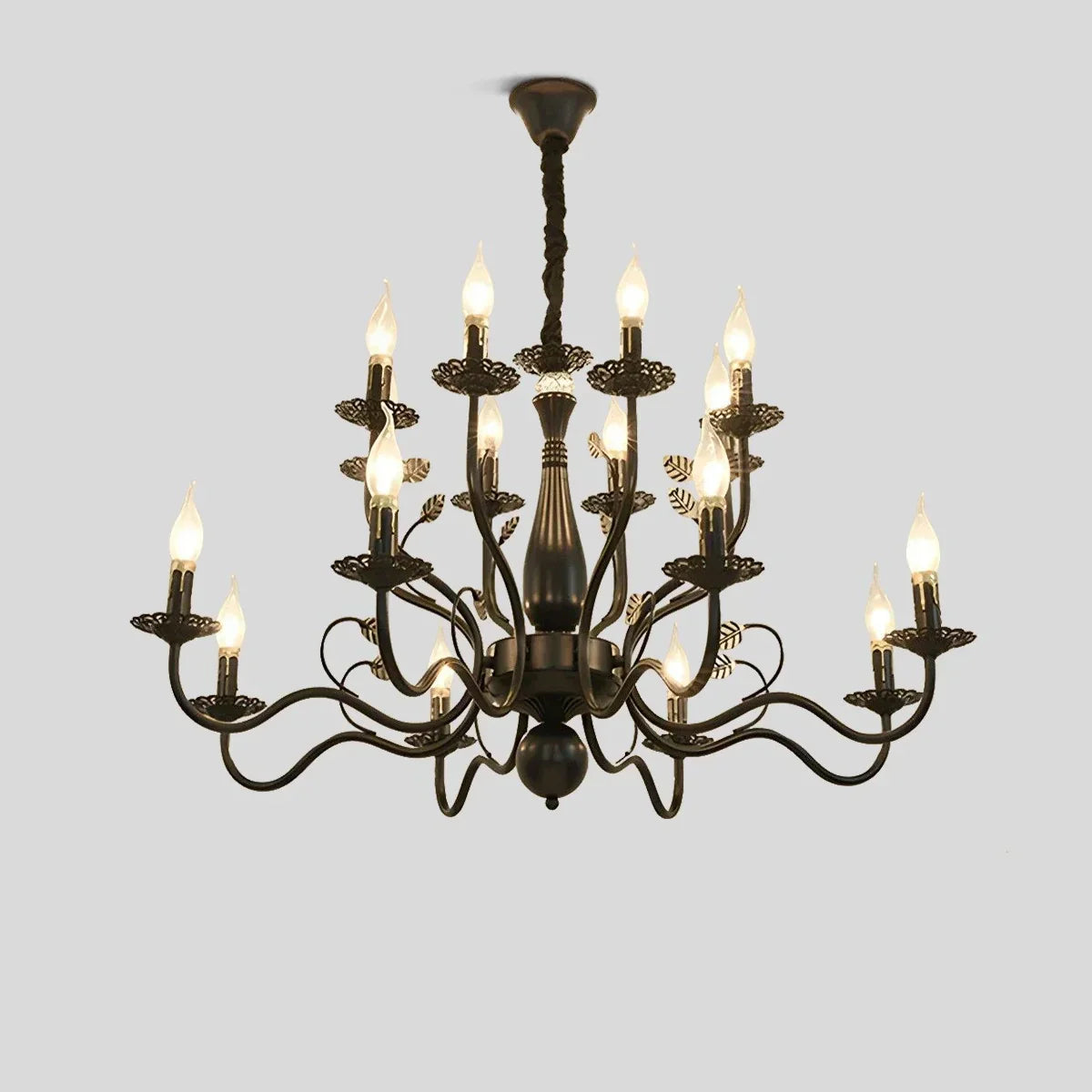 Double Layered Candle Chandelier for Dining Room | Desfino