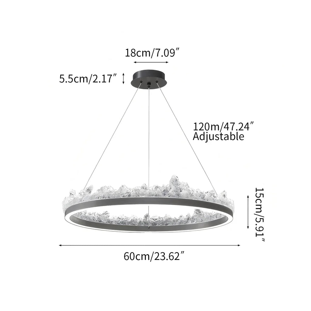 Modern Light Luxury Iceberg Chandelier | Desfino