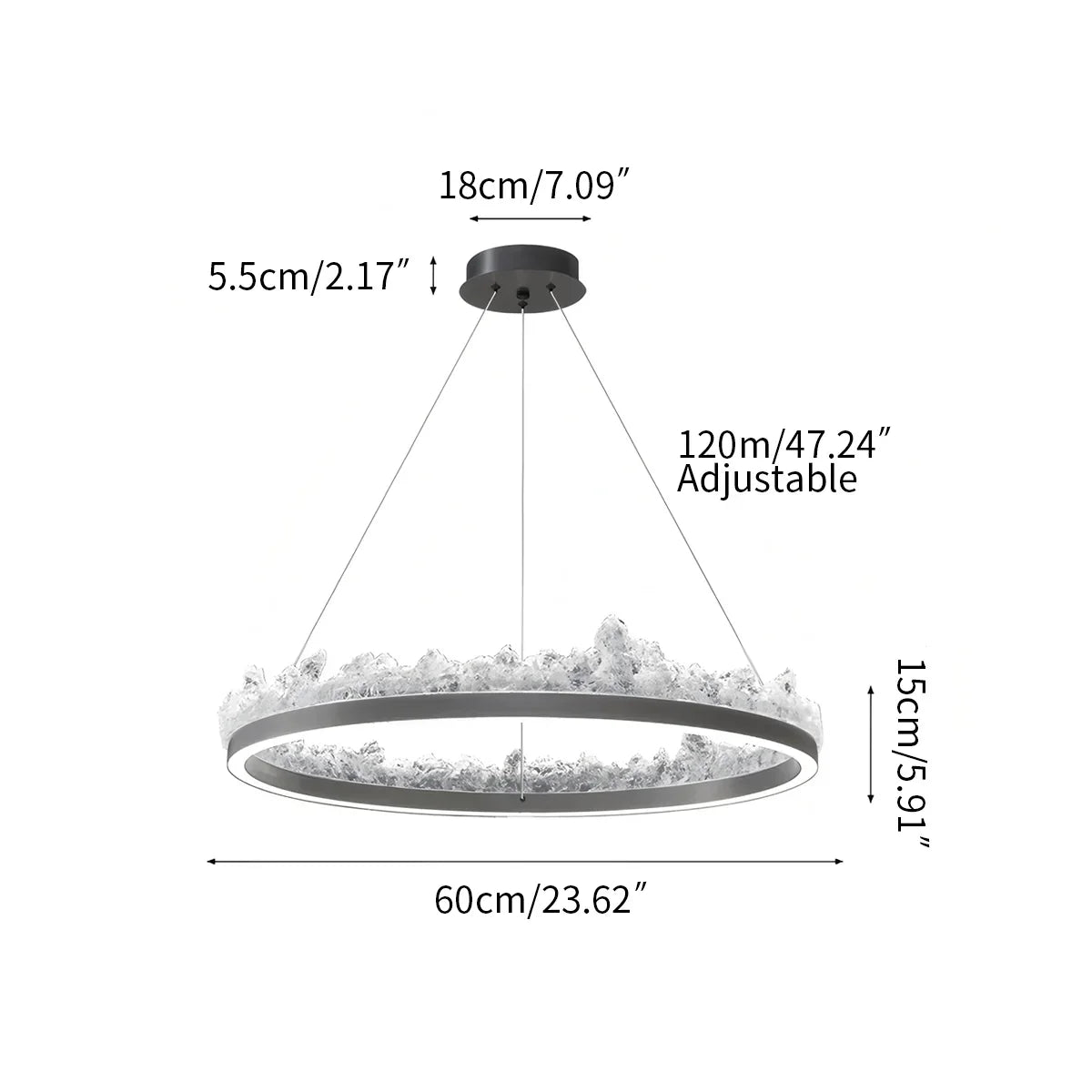 Modern Light Luxury Iceberg Chandelier | Desfino