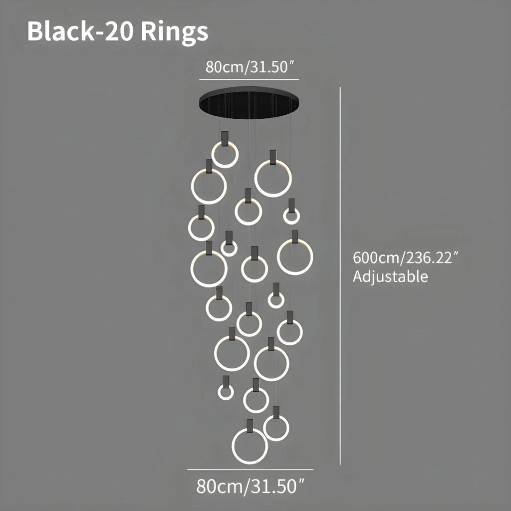 Modern Large Staircase Hanging Chandelier | Desfino