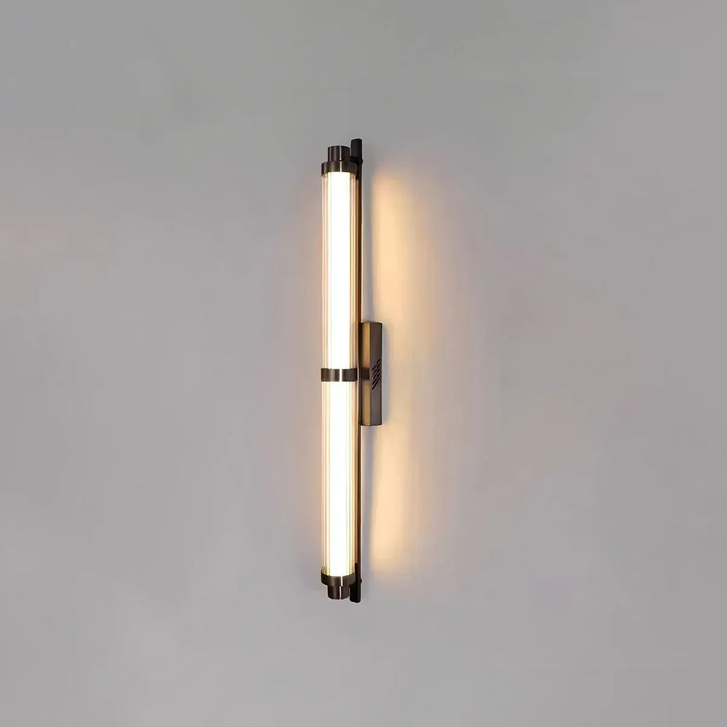 Modern Stainless Steel Glass Tube Wall Sconce | Desfino