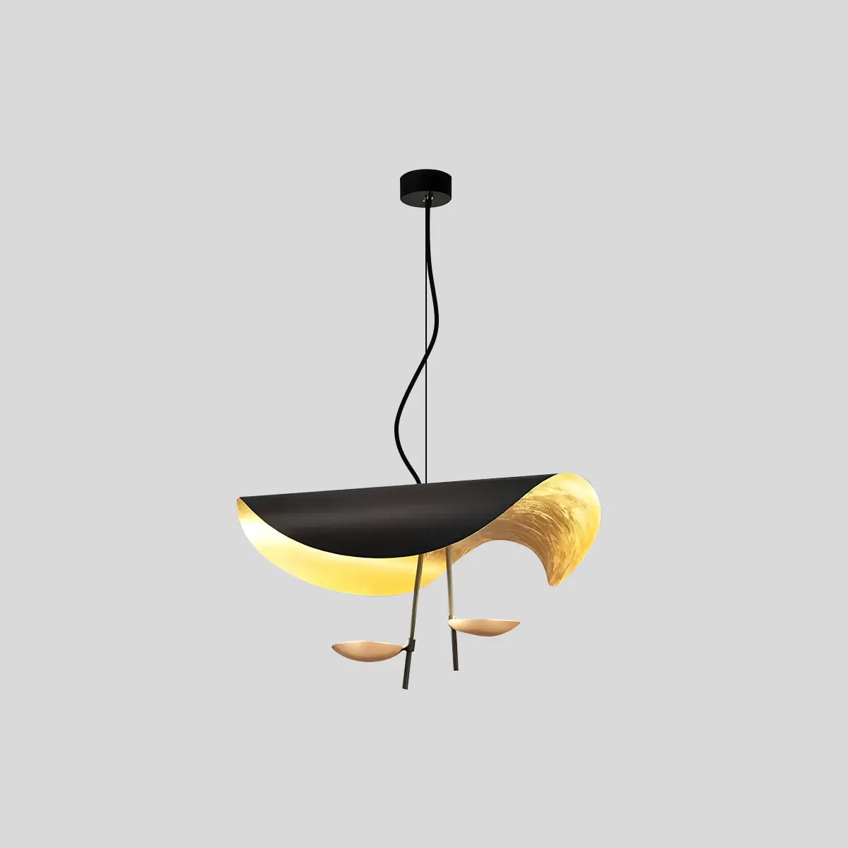 Modern Sculptural Leaf Pendant Light | Desfino