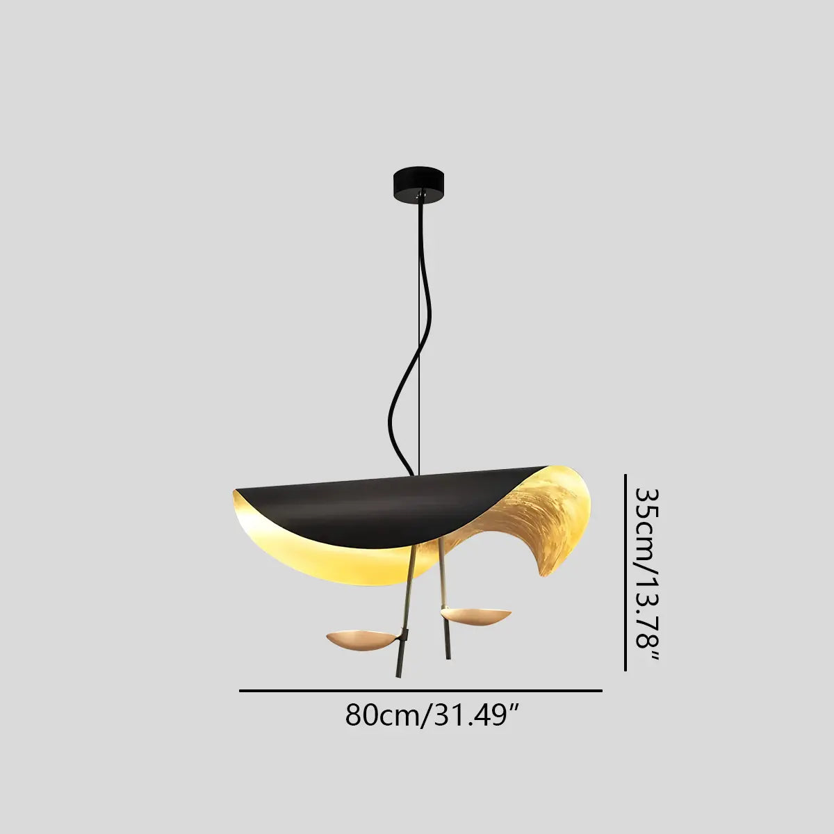 Modern Sculptural Leaf Pendant Light | Desfino