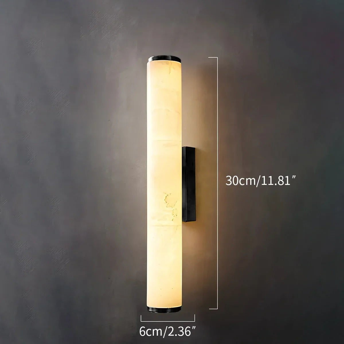 Modern Cylindrical Spanish Alabaster Wall Sconce | Desfino
