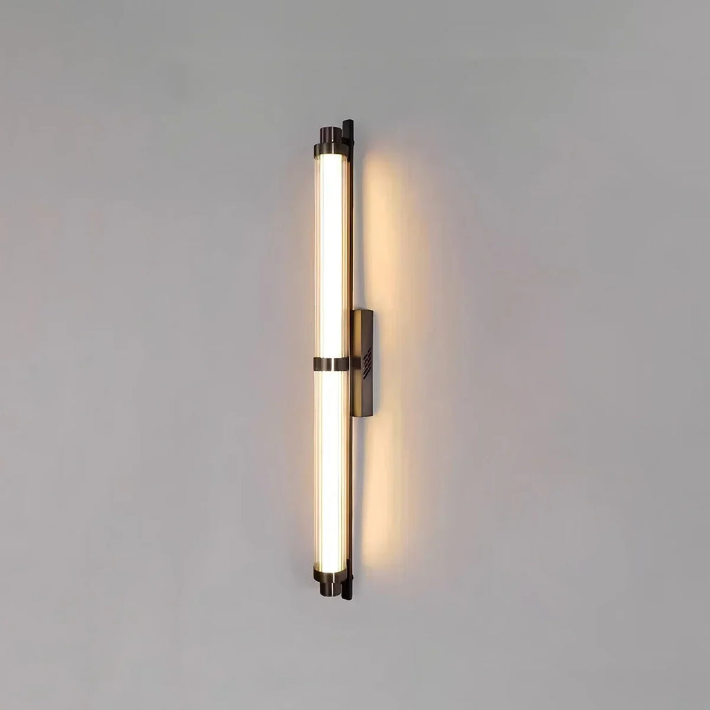 Modern Stainless Steel Glass Tube Wall Sconce | Desfino