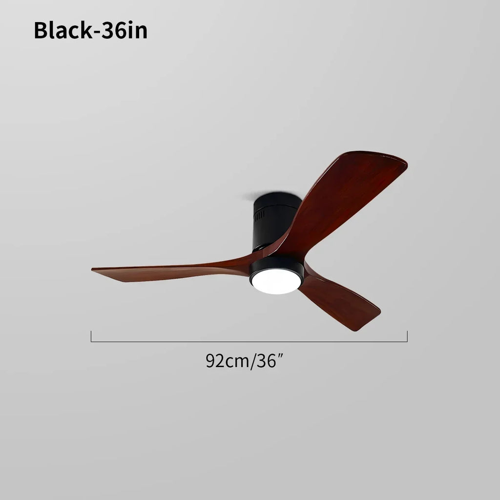 Mid-century Modern Hugger Ceiling Fan Lamp | Desfino