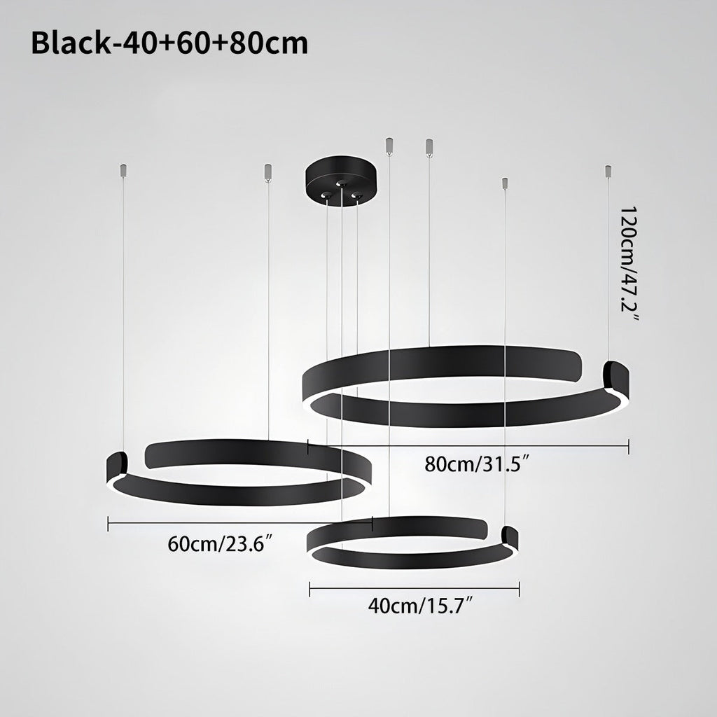 Moderner LED-Ring-Kronleuchter für das Wohnzimmer | Desfino