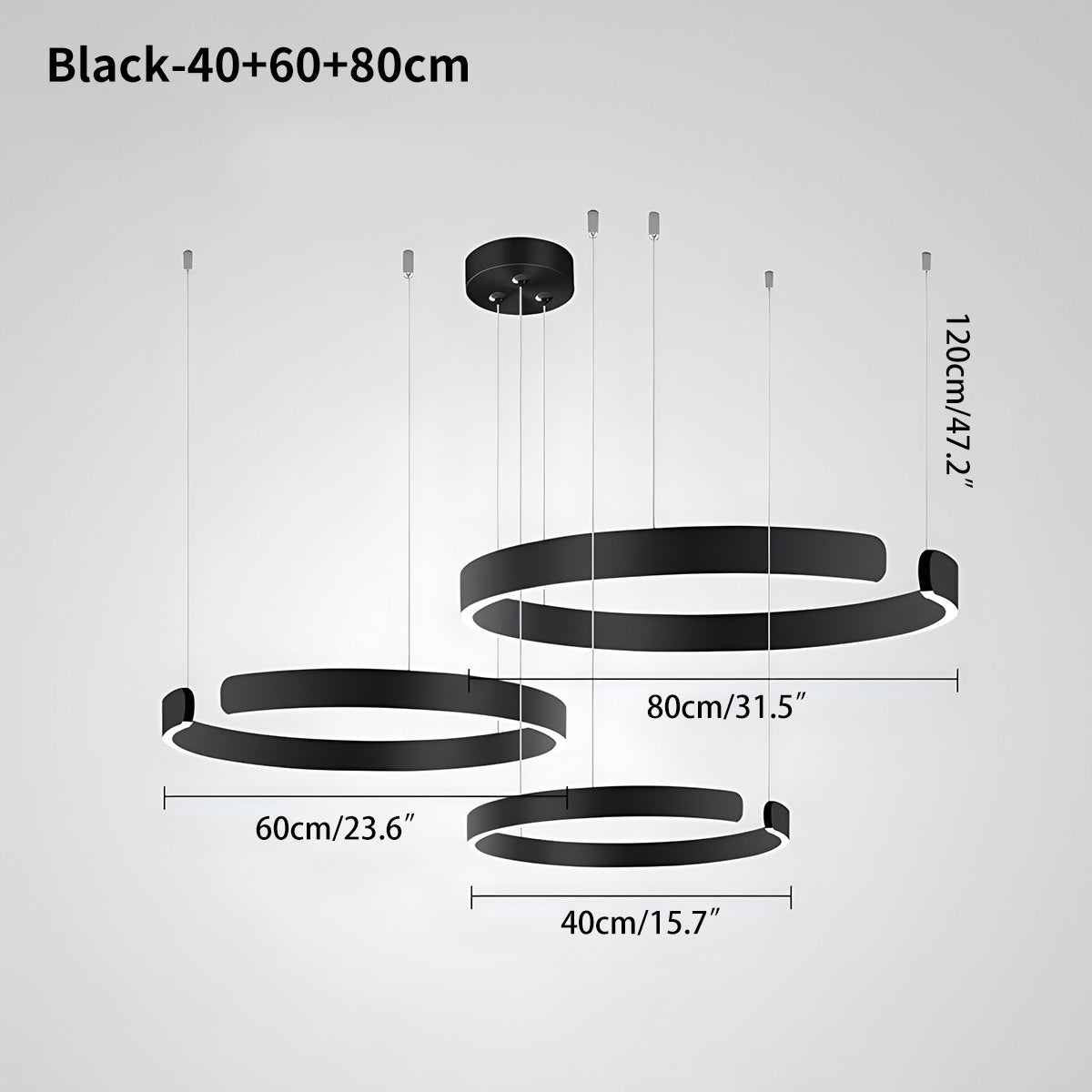 Moderner LED-Ring-Kronleuchter für das Wohnzimmer | Desfino