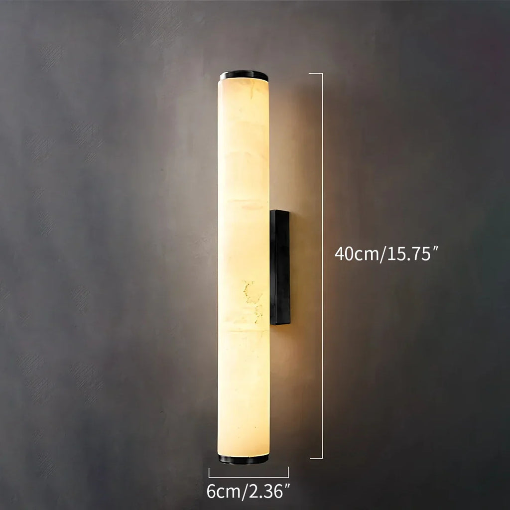 Modern Cylindrical Spanish Alabaster Wall Sconce | Desfino
