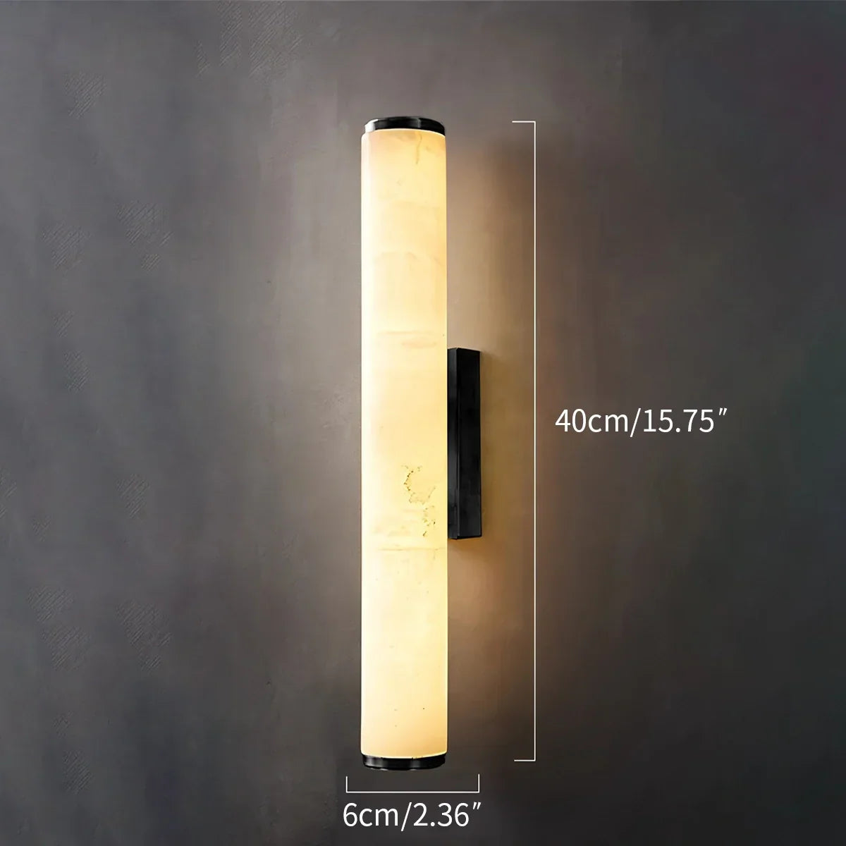 Modern Cylindrical Spanish Alabaster Wall Sconce | Desfino