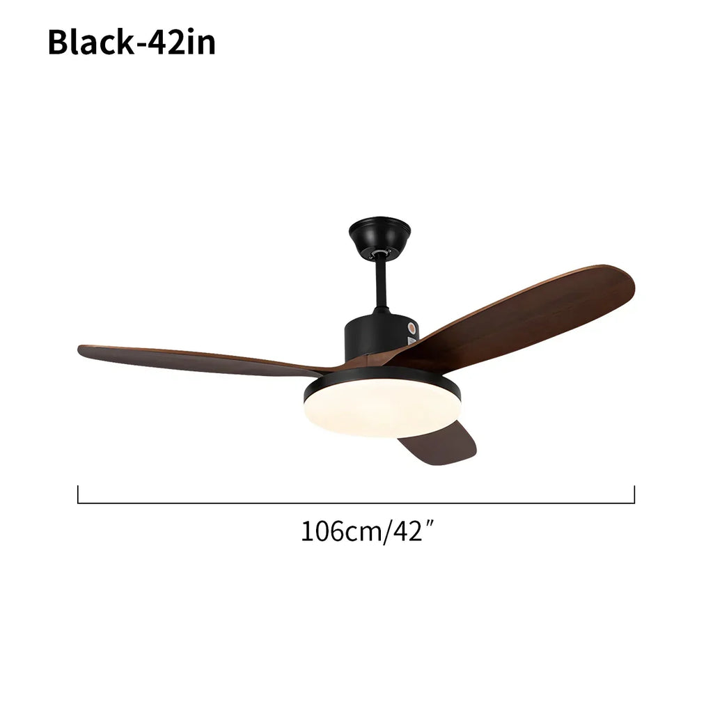 3 Wood Blade Ceiling Fan with Light | Desfino