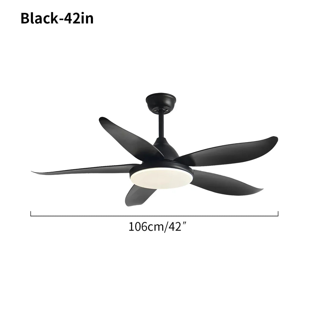 Moderner Deckenventilator mit 5 Flügeln und Lampe | Desfino