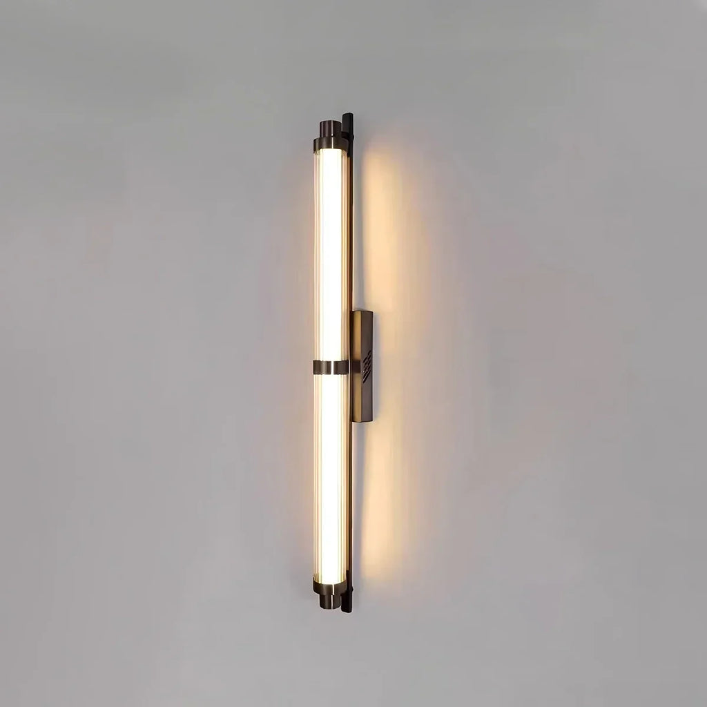 Modern Stainless Steel Glass Tube Wall Sconce | Desfino