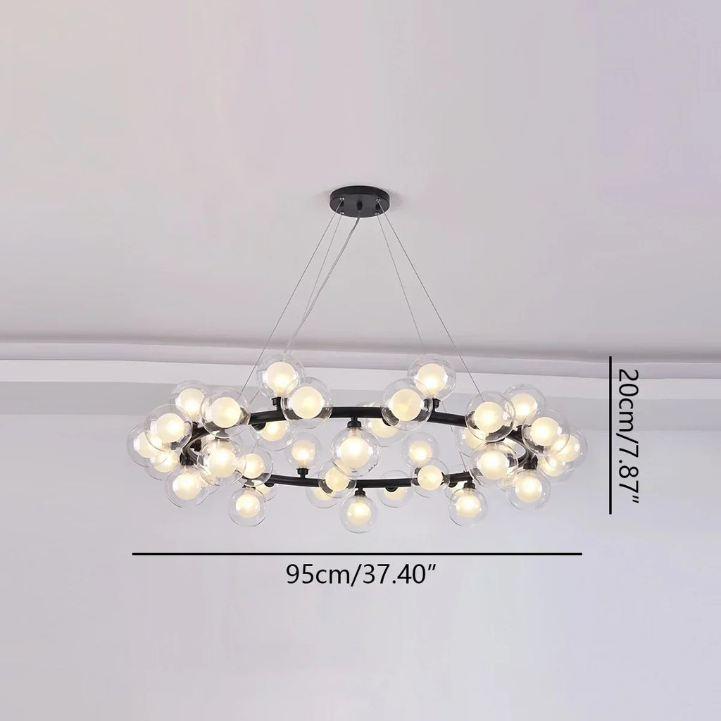 Nur Bubble Glass Chandelier for Living Room | Desfino