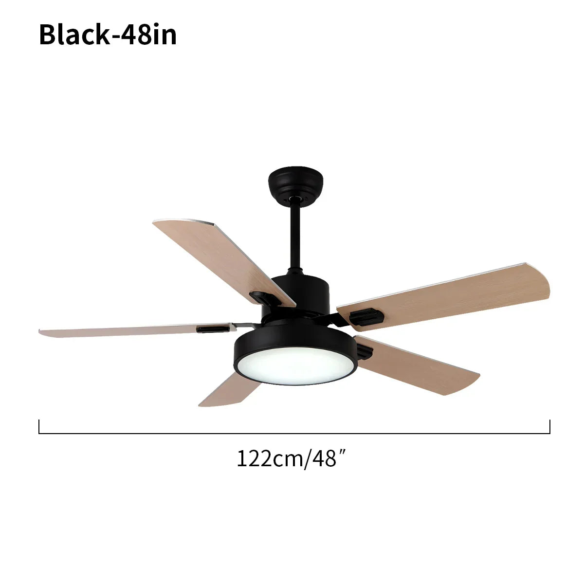 Vintage-Deckenventilator mit 5 Flügeln und Licht fürs Wohnzimmer | Desfino