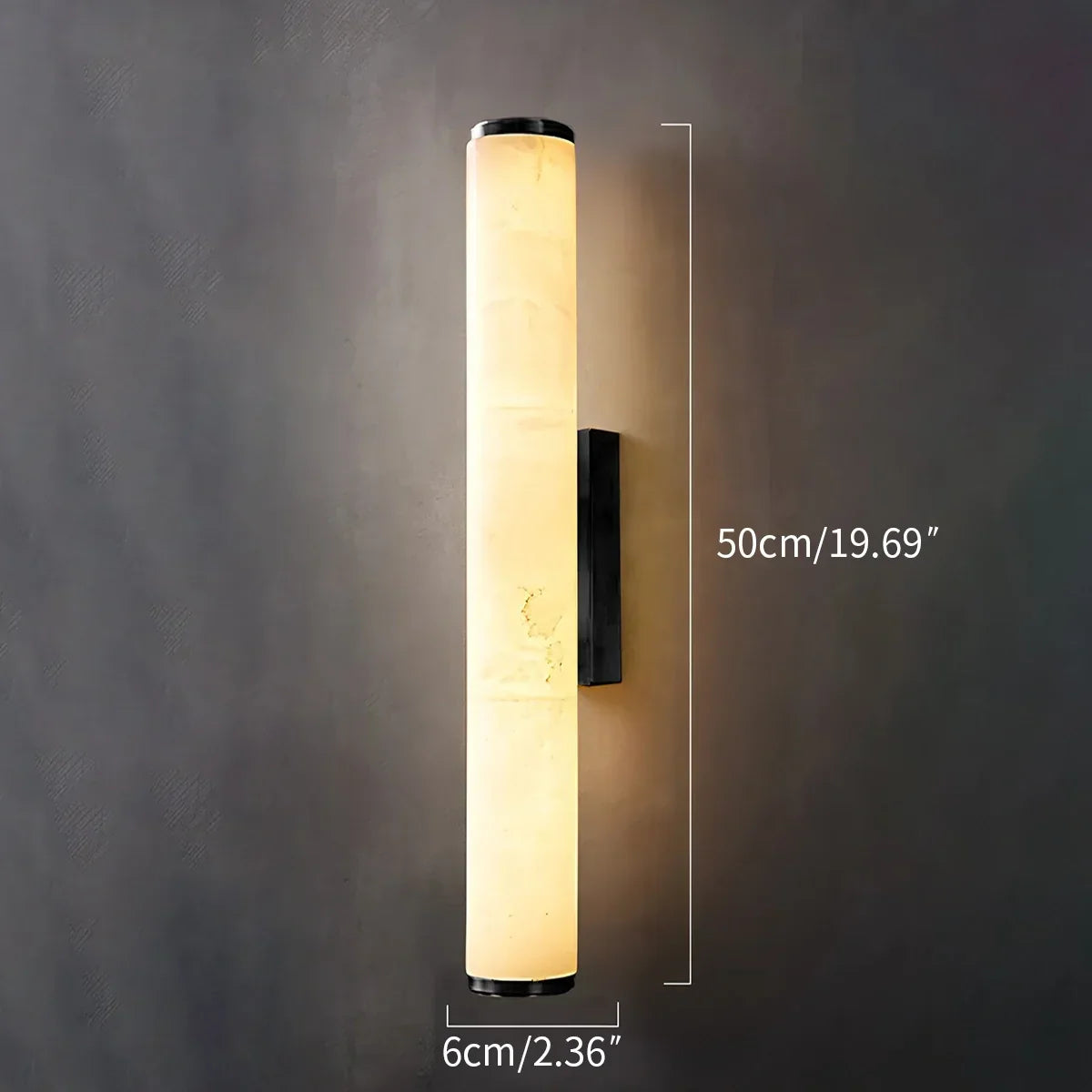 Modern Cylindrical Spanish Alabaster Wall Sconce | Desfino