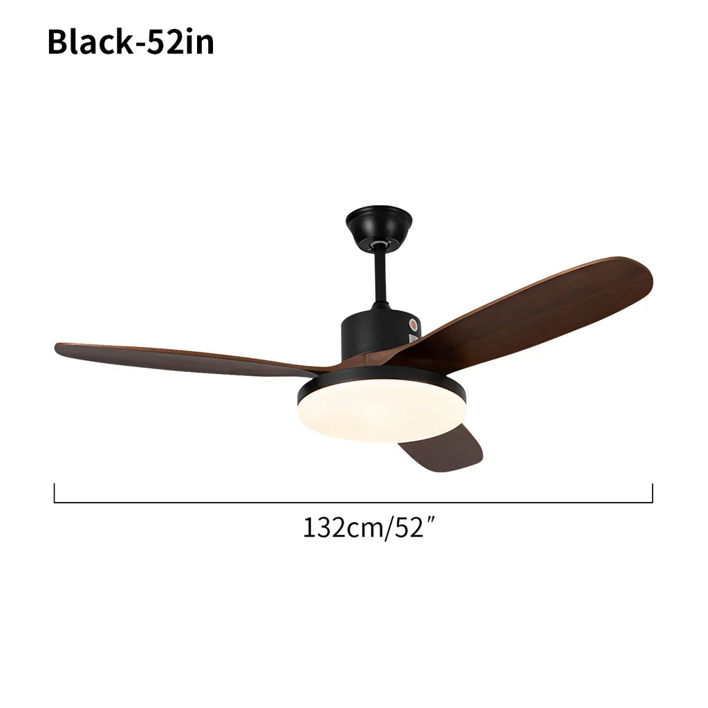 3 Wood Blade Ceiling Fan with Light | Desfino