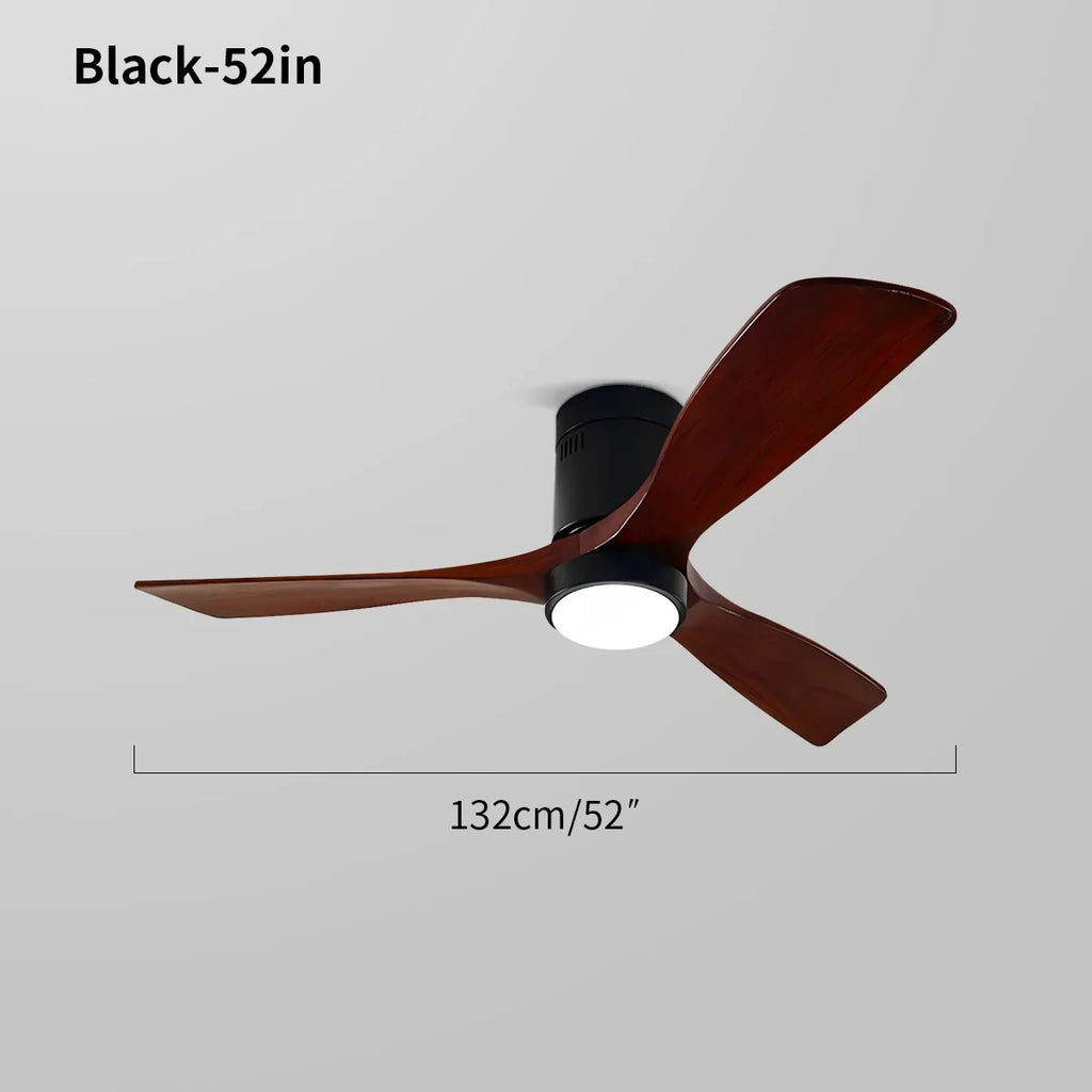 Mid-century Modern Hugger Ceiling Fan Lamp | Desfino
