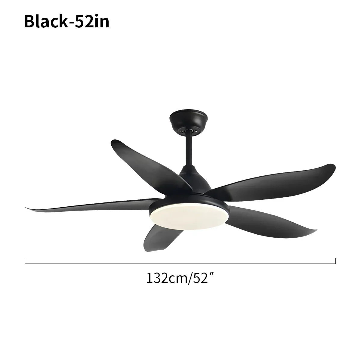 Moderner Deckenventilator mit 5 Flügeln und Lampe | Desfino