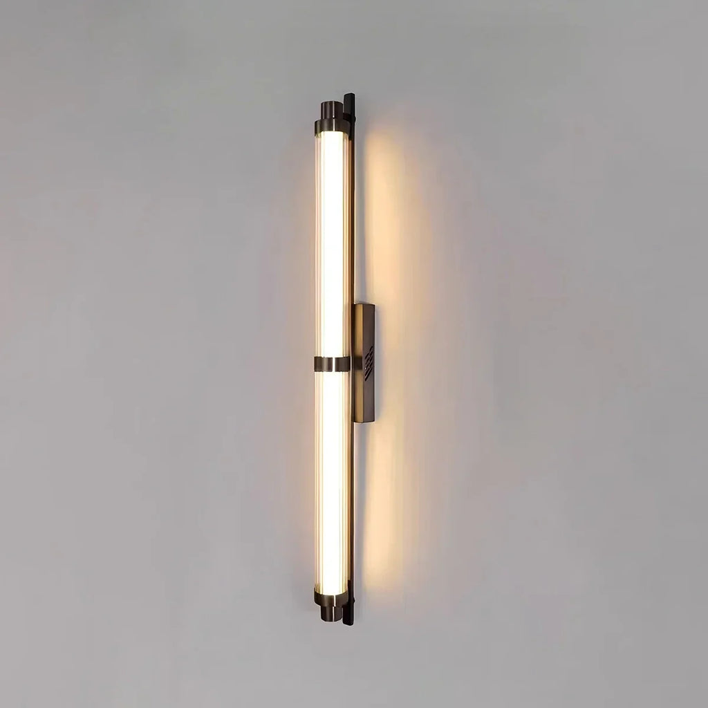 Modern Stainless Steel Glass Tube Wall Sconce | Desfino
