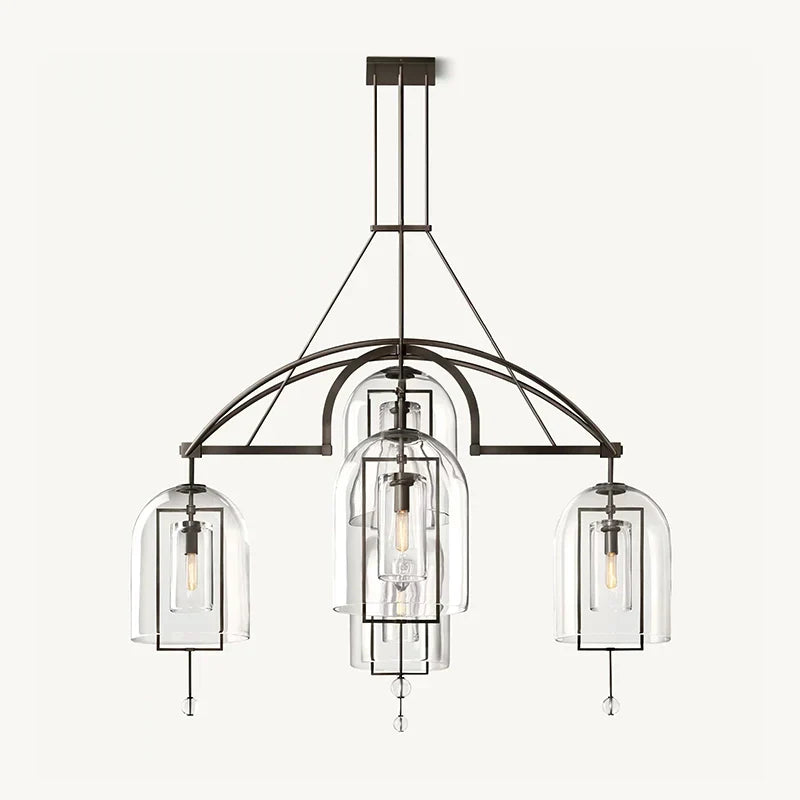 Bell Glass Chandelier for Living Room | Desfino