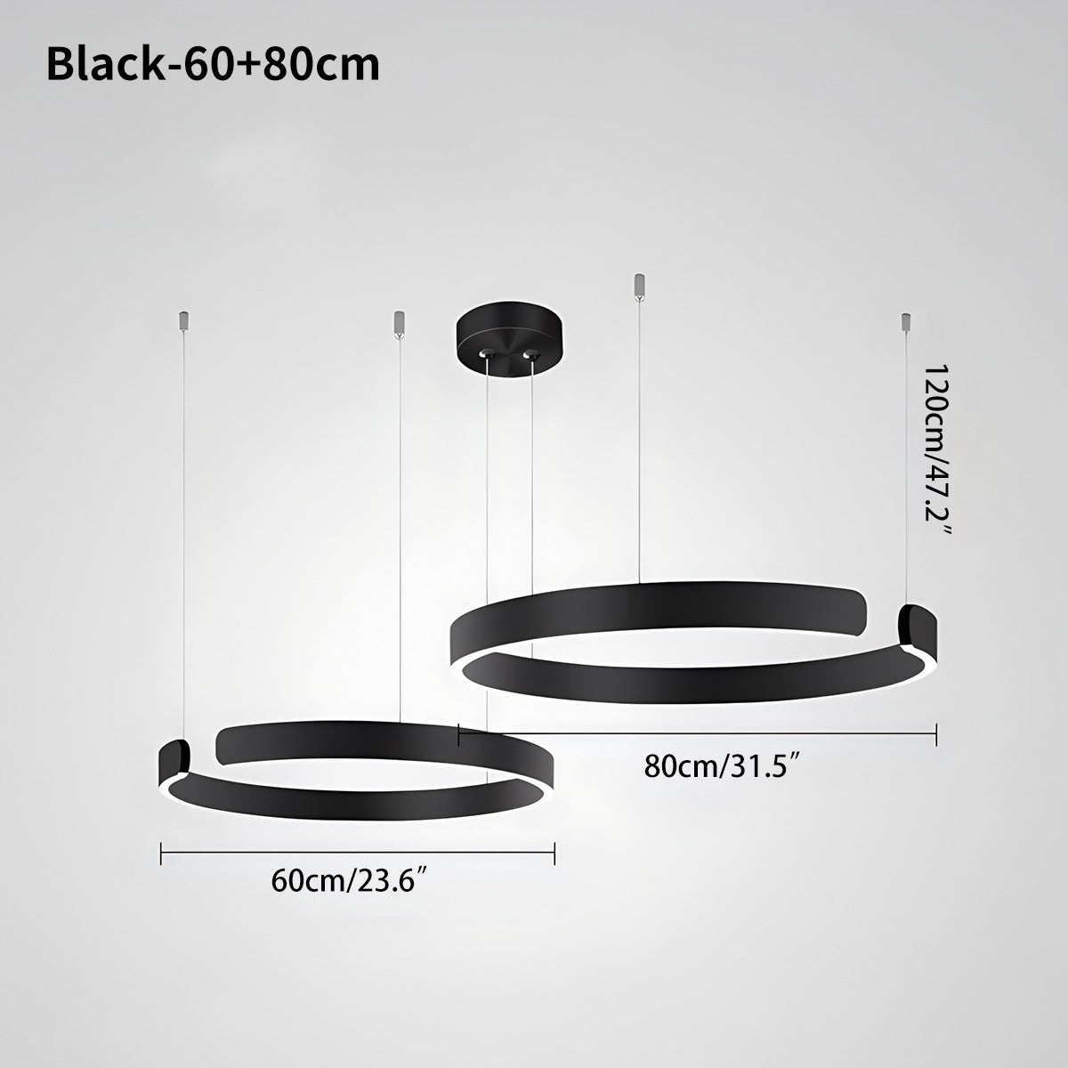 Moderner LED-Ring-Kronleuchter für das Wohnzimmer | Desfino