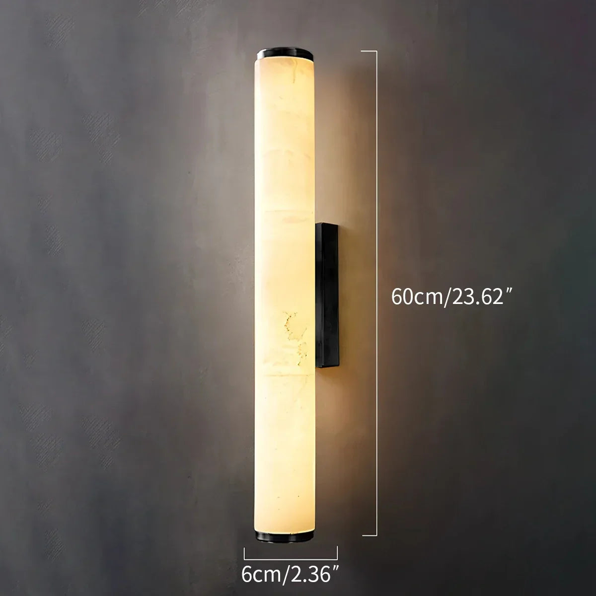 Modern Cylindrical Spanish Alabaster Wall Sconce | Desfino