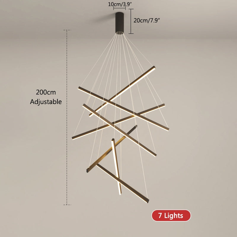 Custom Multi Light Sticks LED Chandelier | Desfino