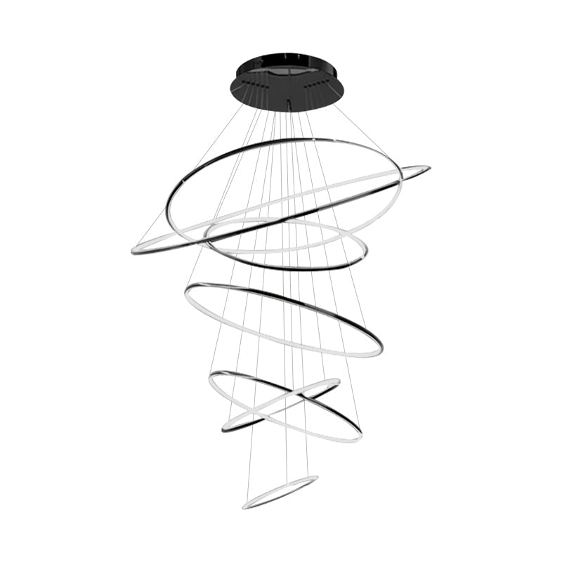 Large Tiered Ring Foyer Chandelier | Desfino