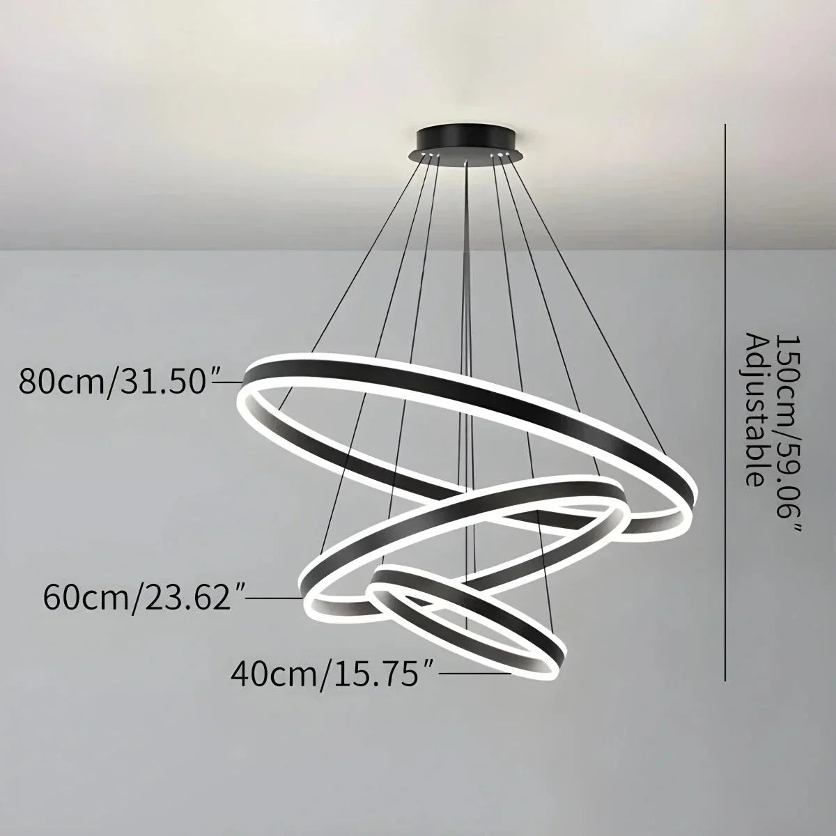 Circle Layered Living Room Chandelier | Desfino