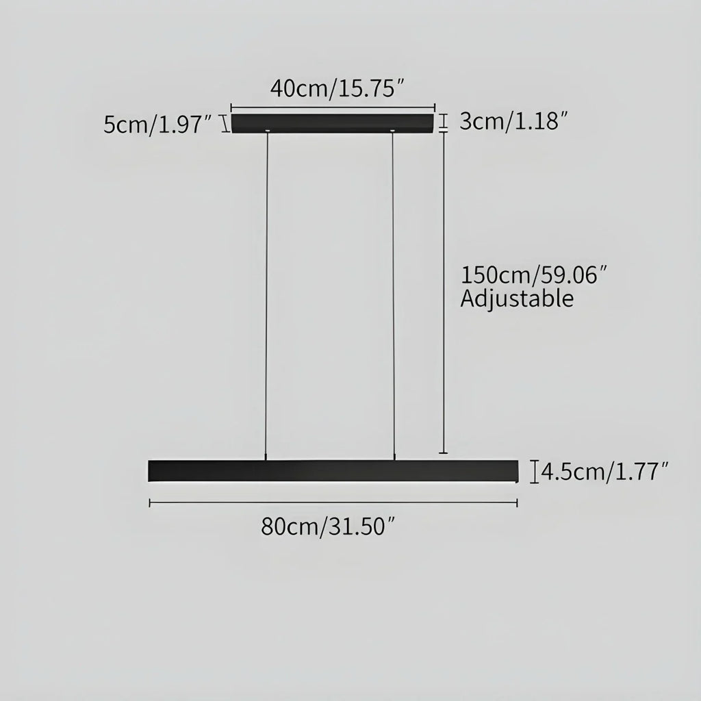 Modern Linear Pendant Light  for Kitchen Island | Desfino