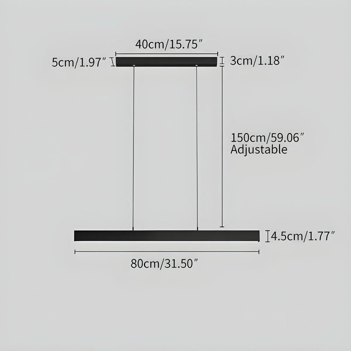 Modern Linear Pendant Light  for Kitchen Island | Desfino