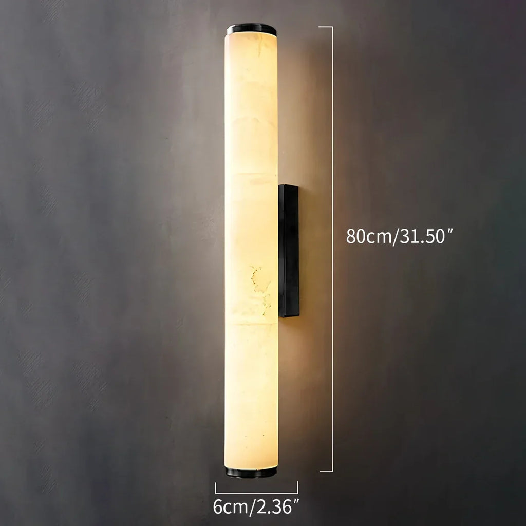 Modern Cylindrical Spanish Alabaster Wall Sconce | Desfino