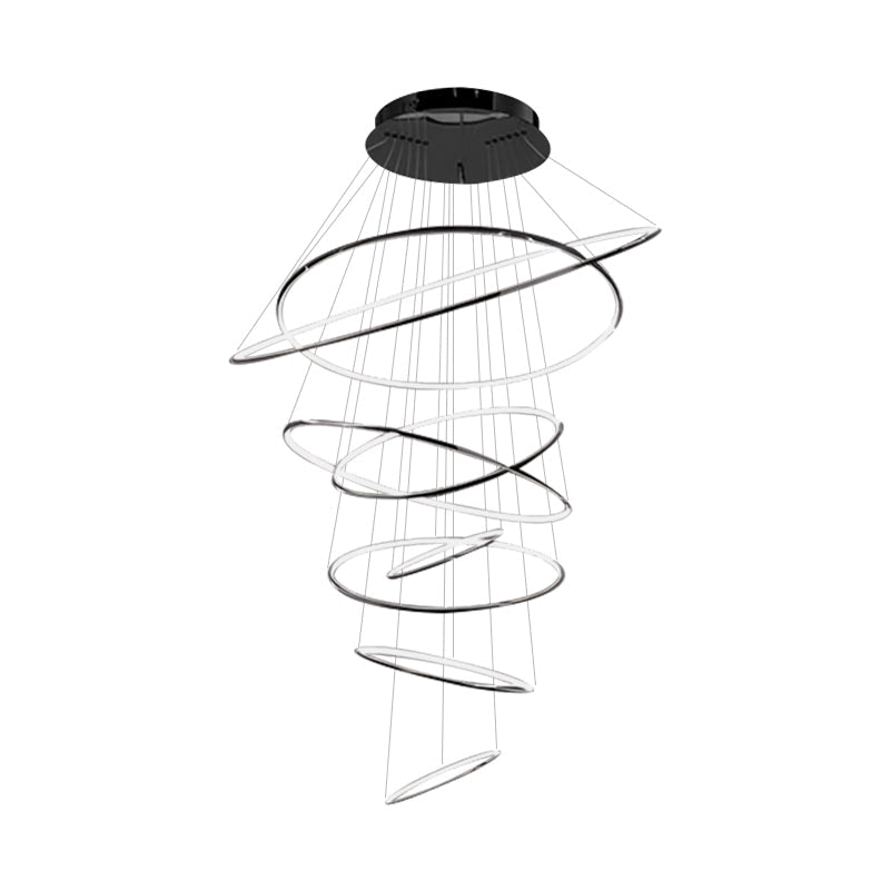 Large Tiered Ring Foyer Chandelier | Desfino