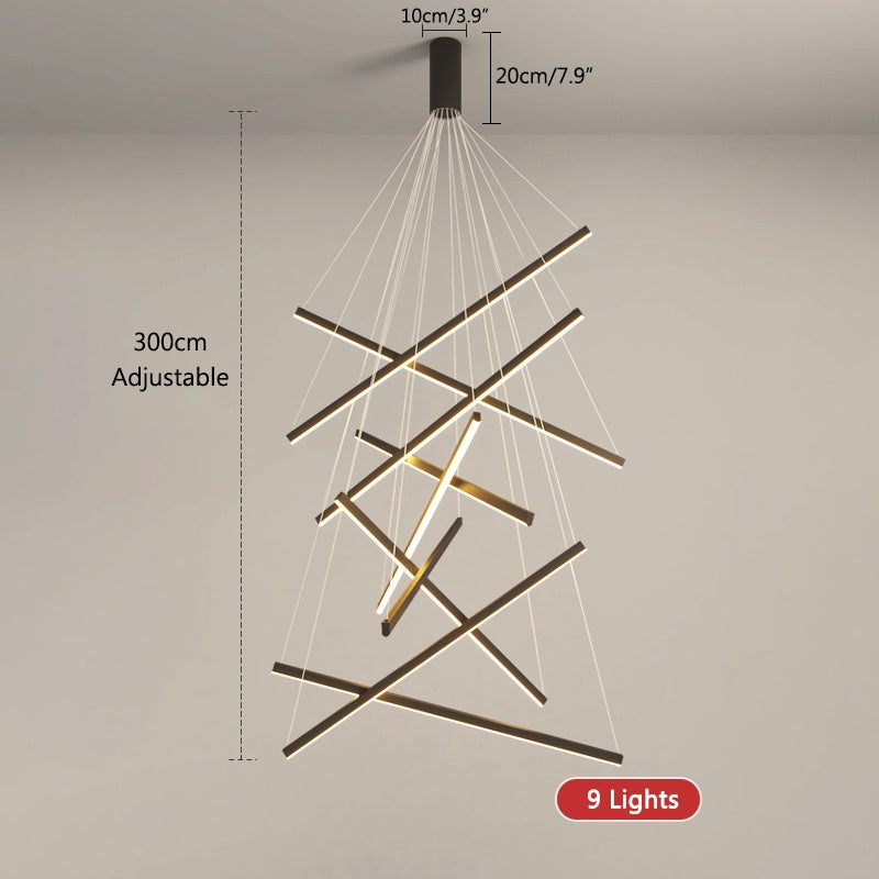 Custom Multi Light Sticks LED Chandelier | Desfino