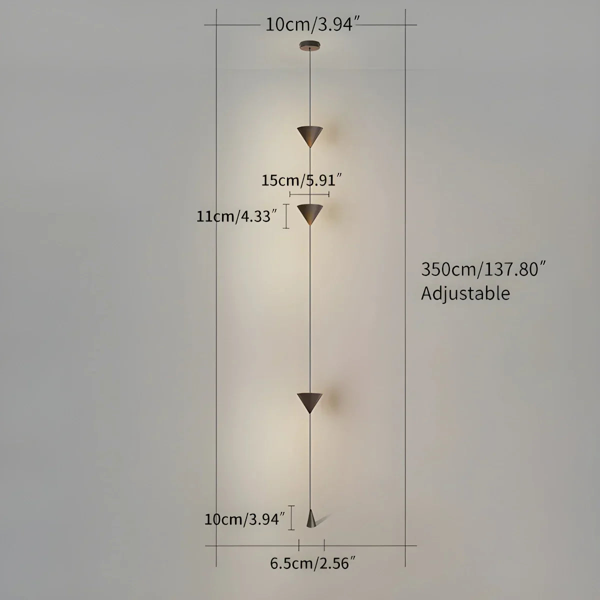 Cone Desigh Hanging Cable Floor Lamp | Desfino