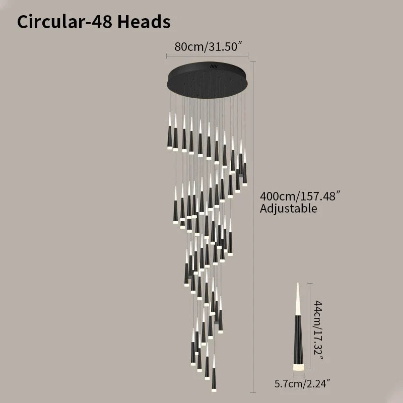 Meteor Shower Chandelier for Staircase | Desfino