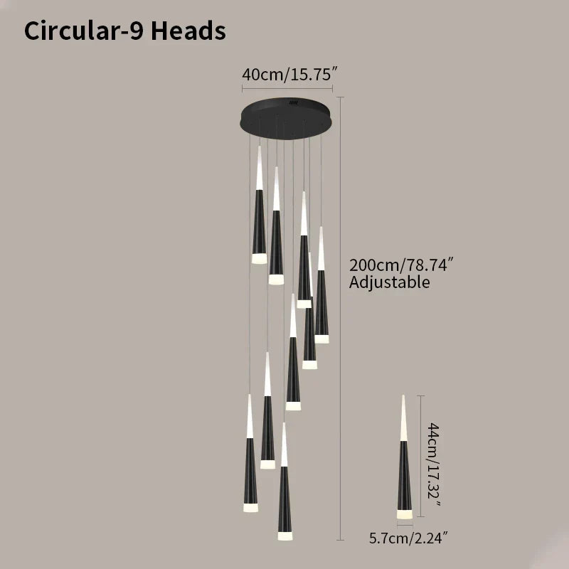 Meteor Shower Chandelier for Staircase | Desfino