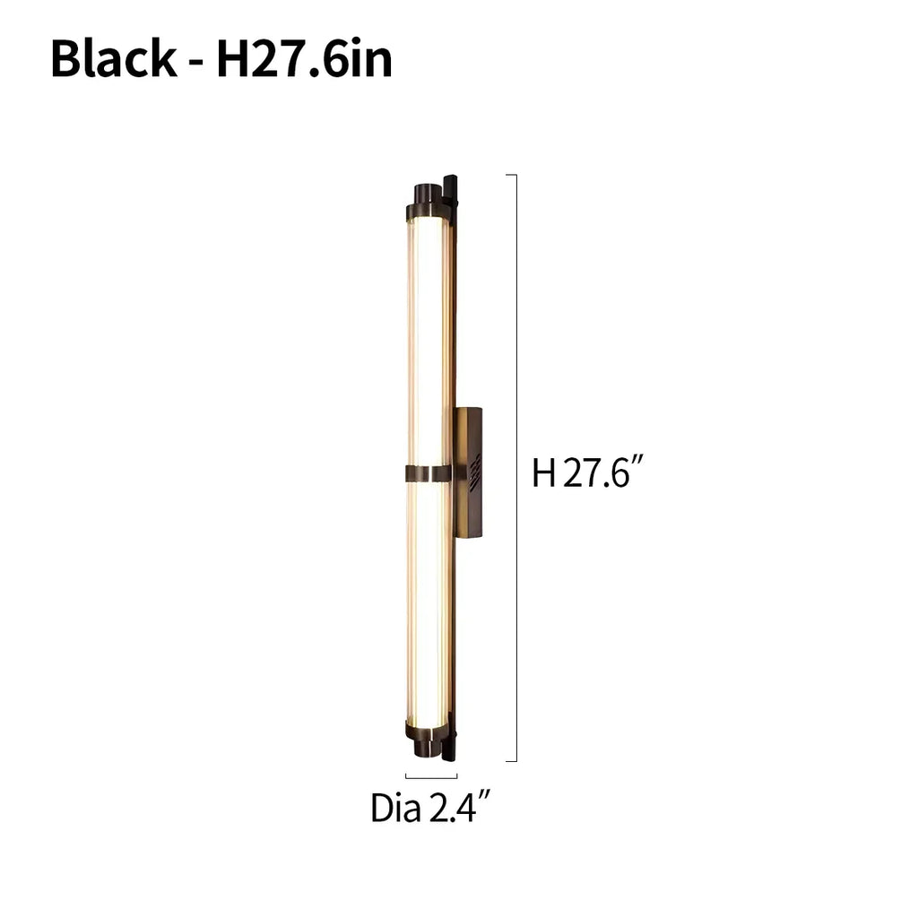 Modern Stainless Steel Glass Tube Wall Sconce | Desfino