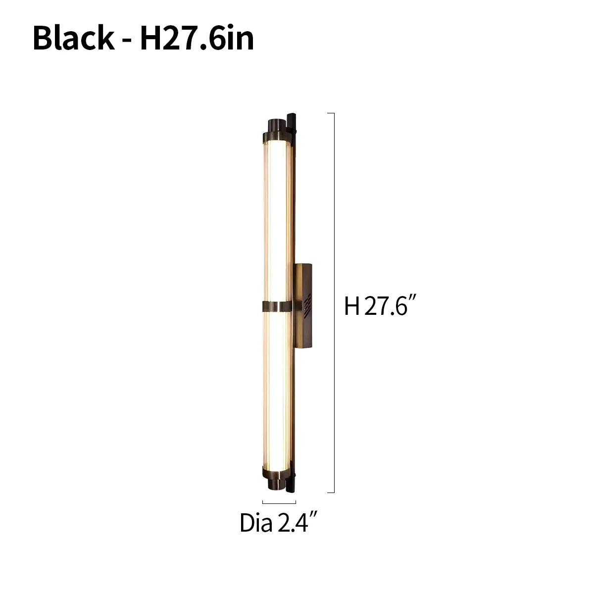 Modern Stainless Steel Glass Tube Wall Sconce | Desfino