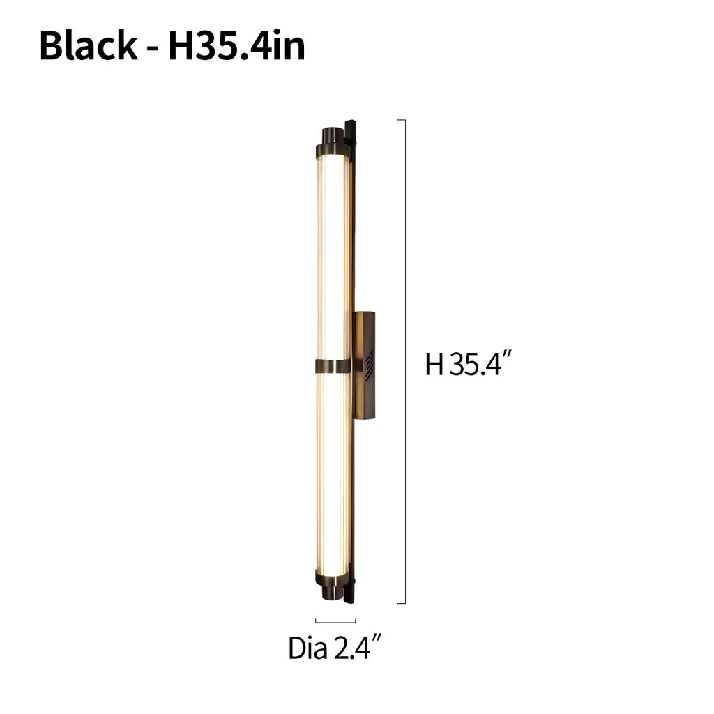 Modern Stainless Steel Glass Tube Wall Sconce | Desfino