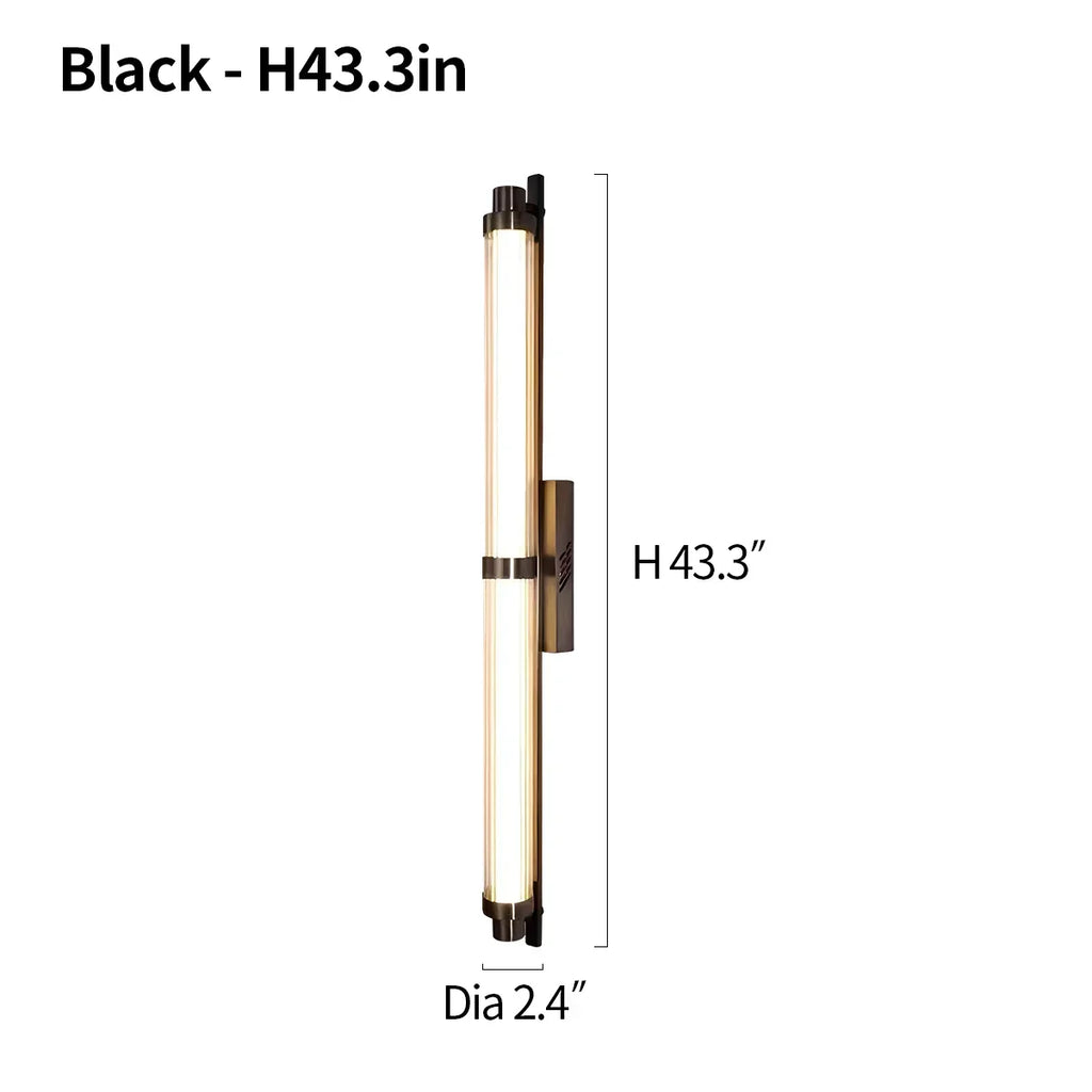 Modern Stainless Steel Glass Tube Wall Sconce | Desfino
