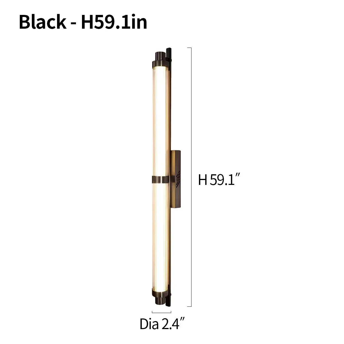 Modern Stainless Steel Glass Tube Wall Sconce | Desfino